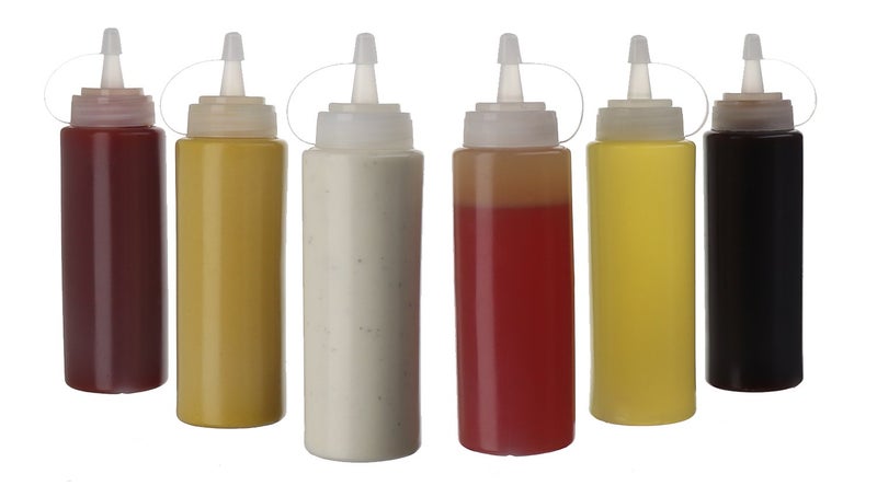 Oaklyn Squirt Bottles 16oz, 6 Pack â€“ BPA-Free Condiment Squeeze Bottles for Sauces, Dressings, Oils, BBQ & Crafts â€“ Durable, Leak-Proof, Easy to Fill & Clean - Image 3